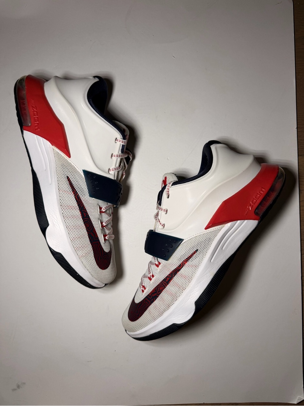 Nike KD 7 USA 653996 146 White Obsidian University Red size 8.5